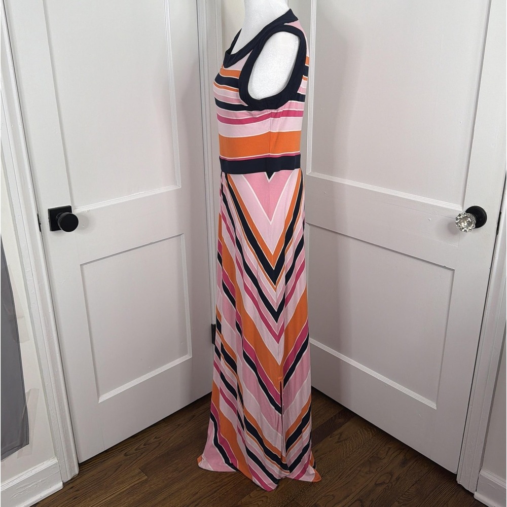 Lands' End Dress Womens Medium Striped Maxi Tank Jersey Summer Travel Casual - Picture 7 of 11